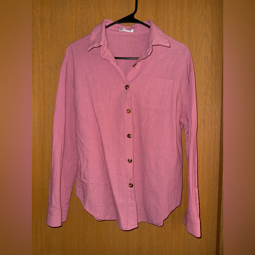 Pink Button-Up Shirt